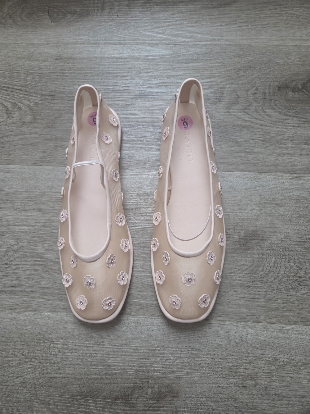 Coach Emilia Mary Jane With Tea Rose Size 9